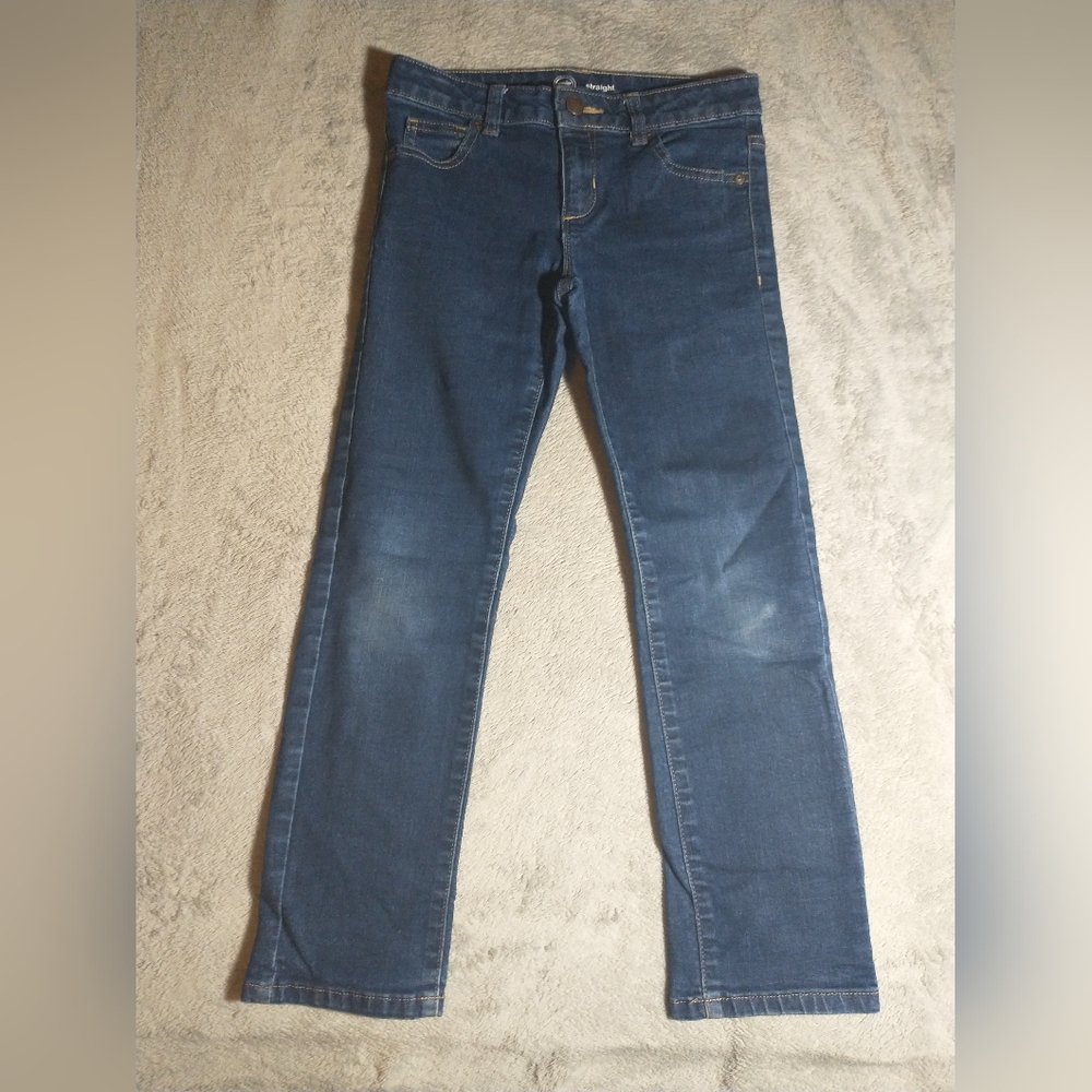 Wonder Nation Straight-Leg Dark Blue Washed-Look (RN#52469) Jeans - Size 8